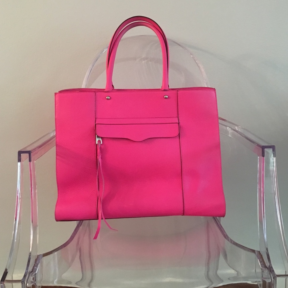 Neon pink Large Rebecca Minkoff MAB tote